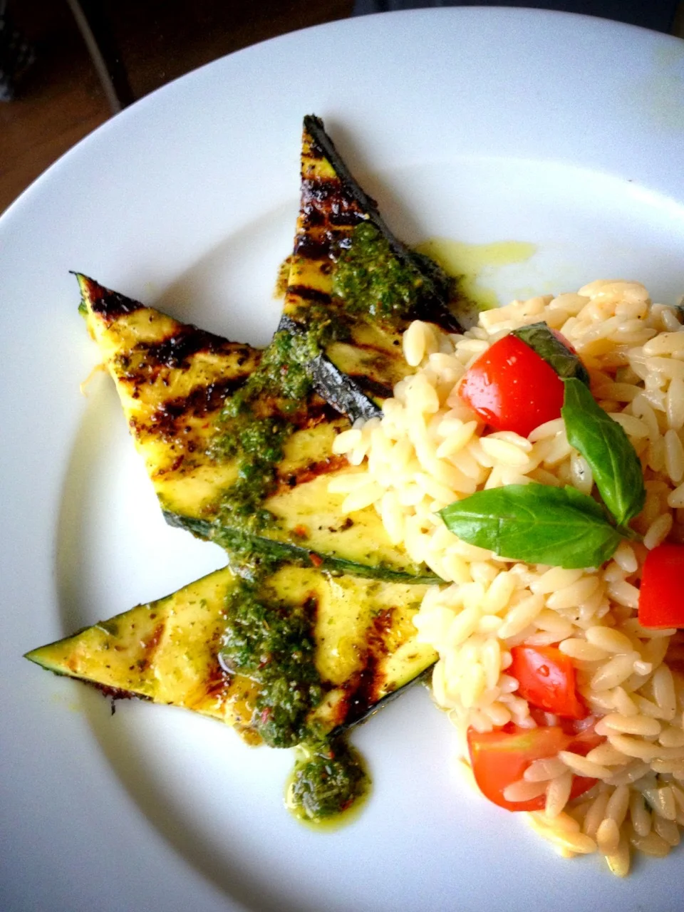 Grilled Zucchini with chimichurri
