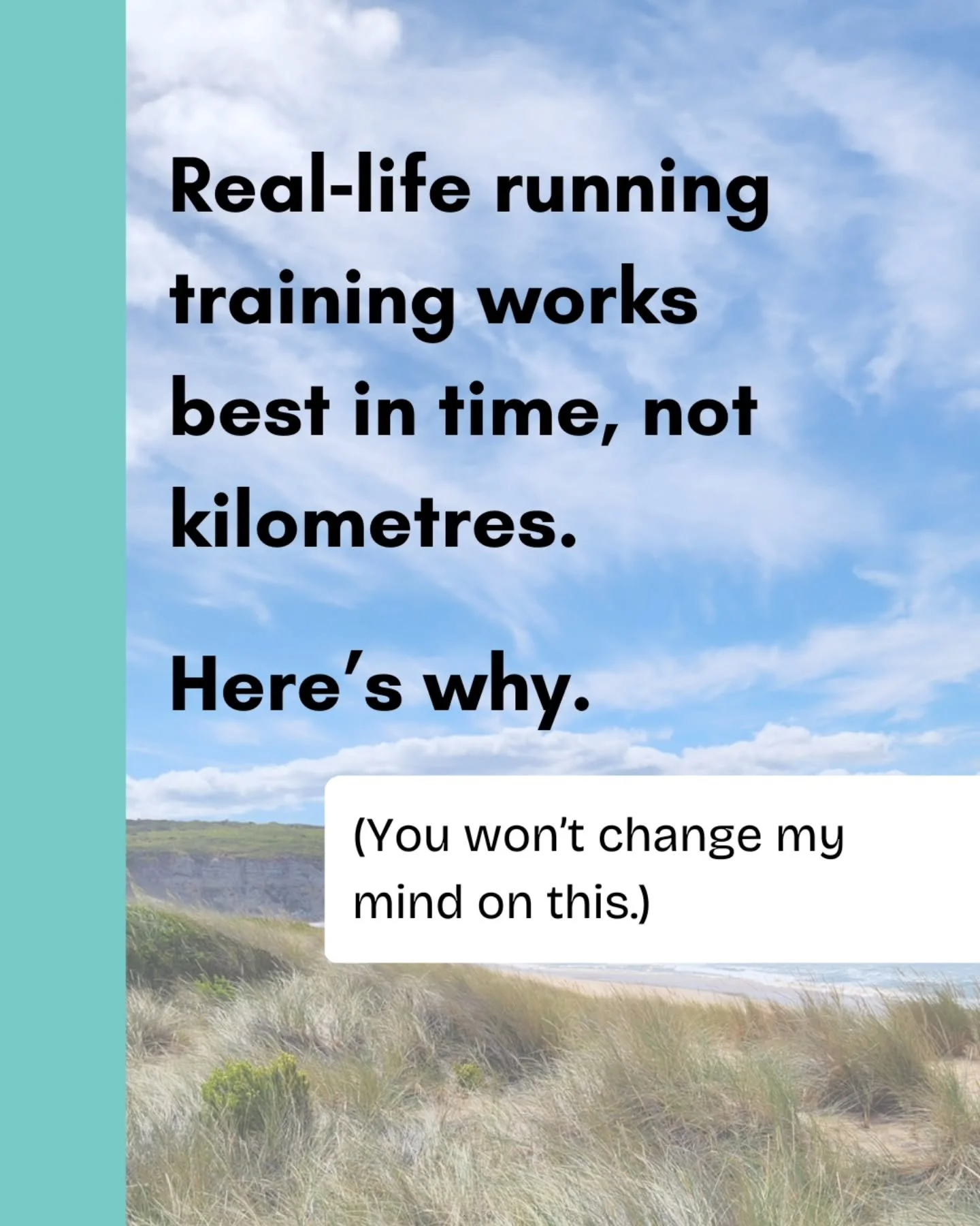 Time is more important than kilometres. Especially for motivated, busy runners with big goals, who just don't want to get injured!

I plan training in time, not kms, because load management matters when it comes to distance runners progression. When 