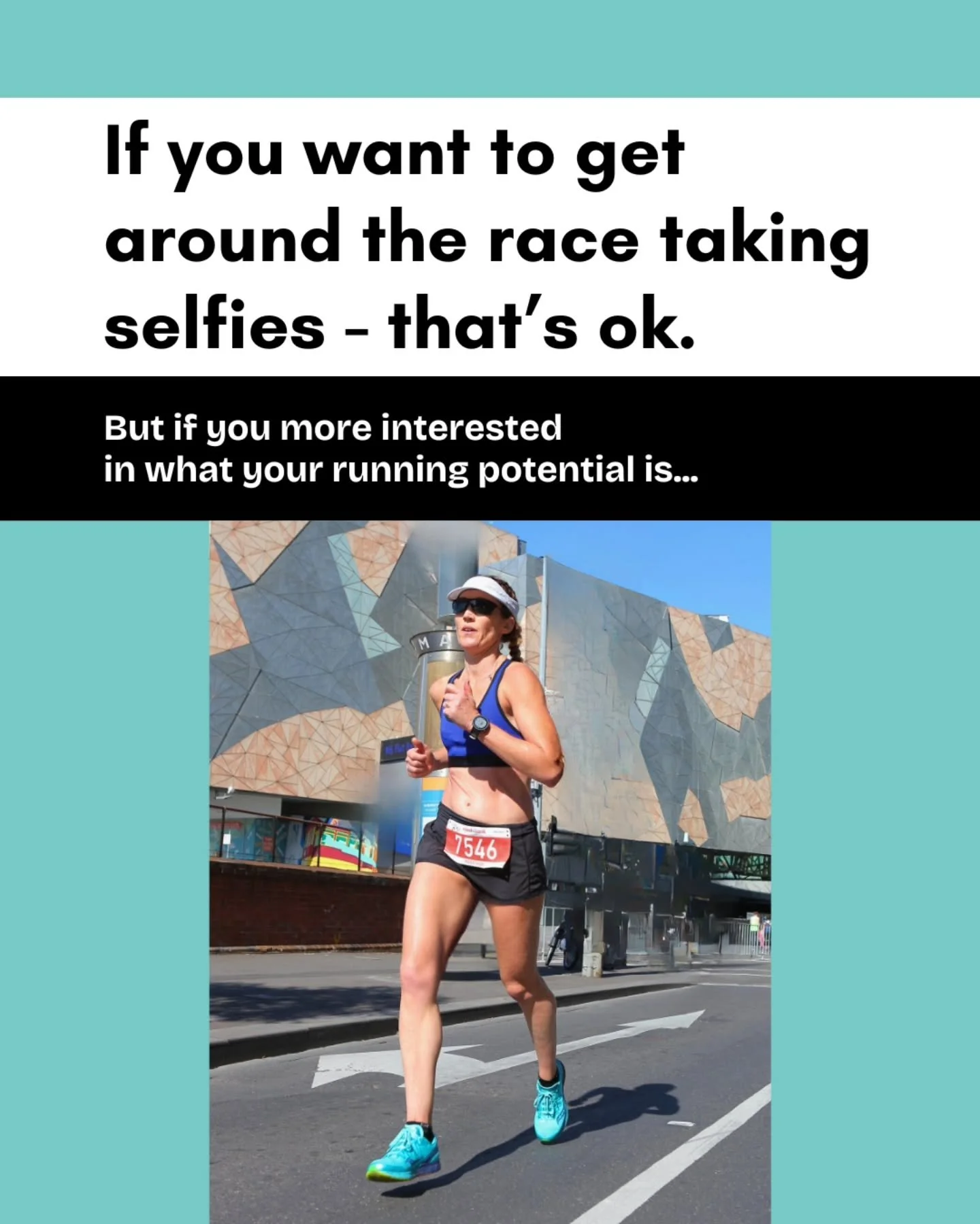 You're not in it for the selfies? Let's talk.

If you'd rather get your preparation and race right, and work on your running potential... 

Here are the 6 things runners who feel deeply confident on race day have already done in the months before:

1