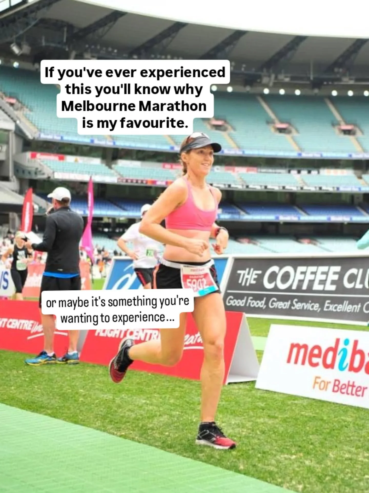 Melbs 🌟 If Melbourne is your goal this year and you want to give yourself the best chance of your own &ldquo;in the zone&rdquo; race to that MCG finish, let's do this 🔽
Comment or DM me MELBOURNE and we can talk about finding yours potential race d