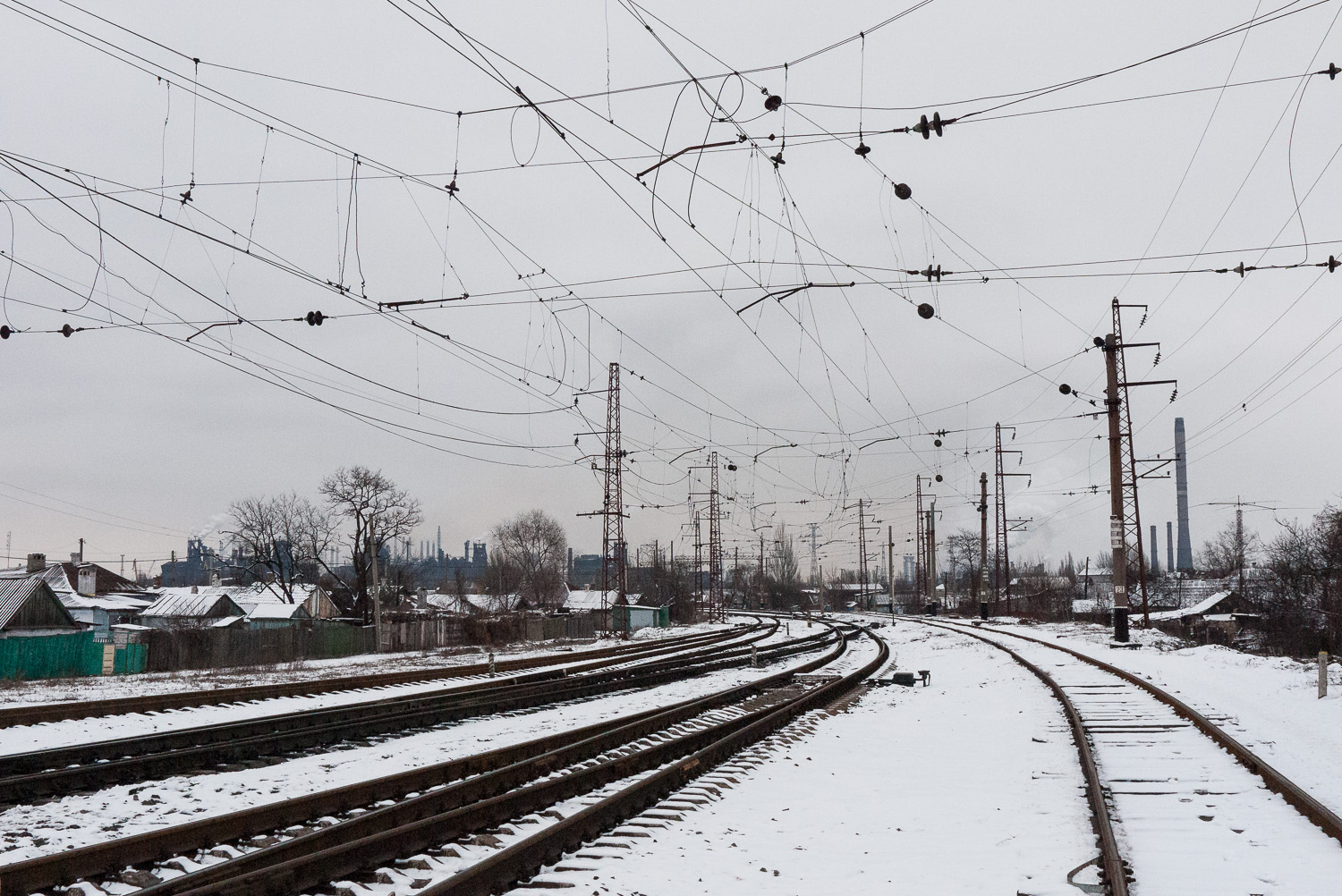  Railway lines in the city of Mariupol, 2008. 
