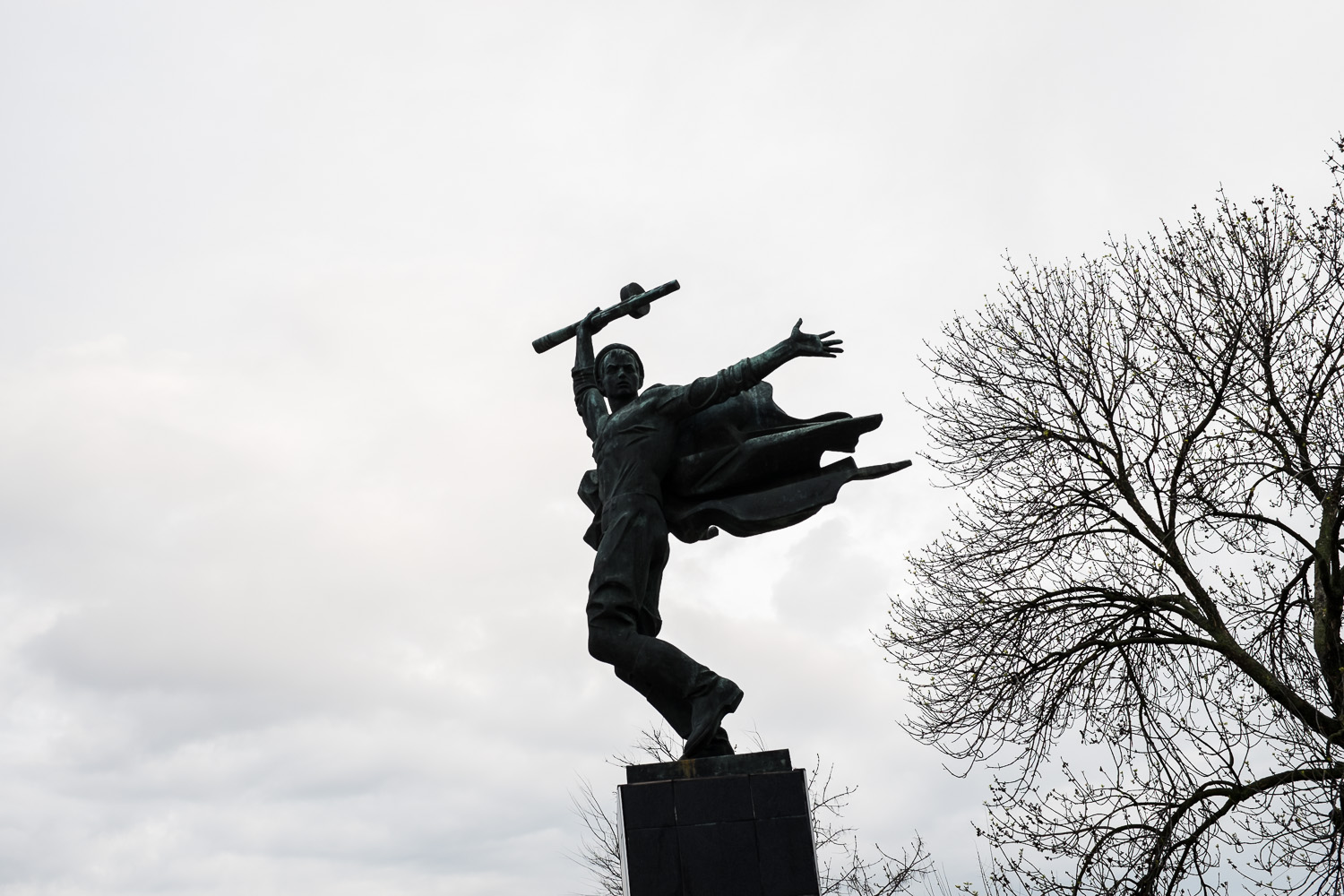  A statue in the town of Vilkovo. 