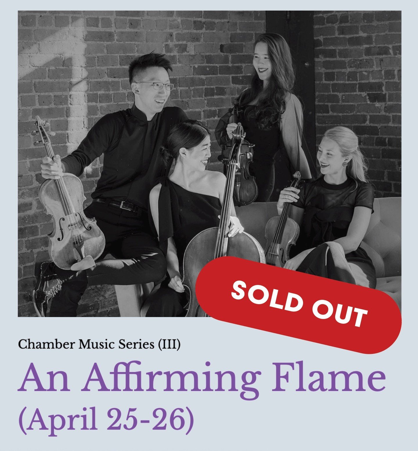 Both nights of this concert at @nypl_lpa and @fortlee.musichall are now SOLD OUT! 
Experience the exquisite @terrastringquartet as they perform Britten's evocative String Quartet No. 1, crafted during Britten's time in wartime New York, along with th