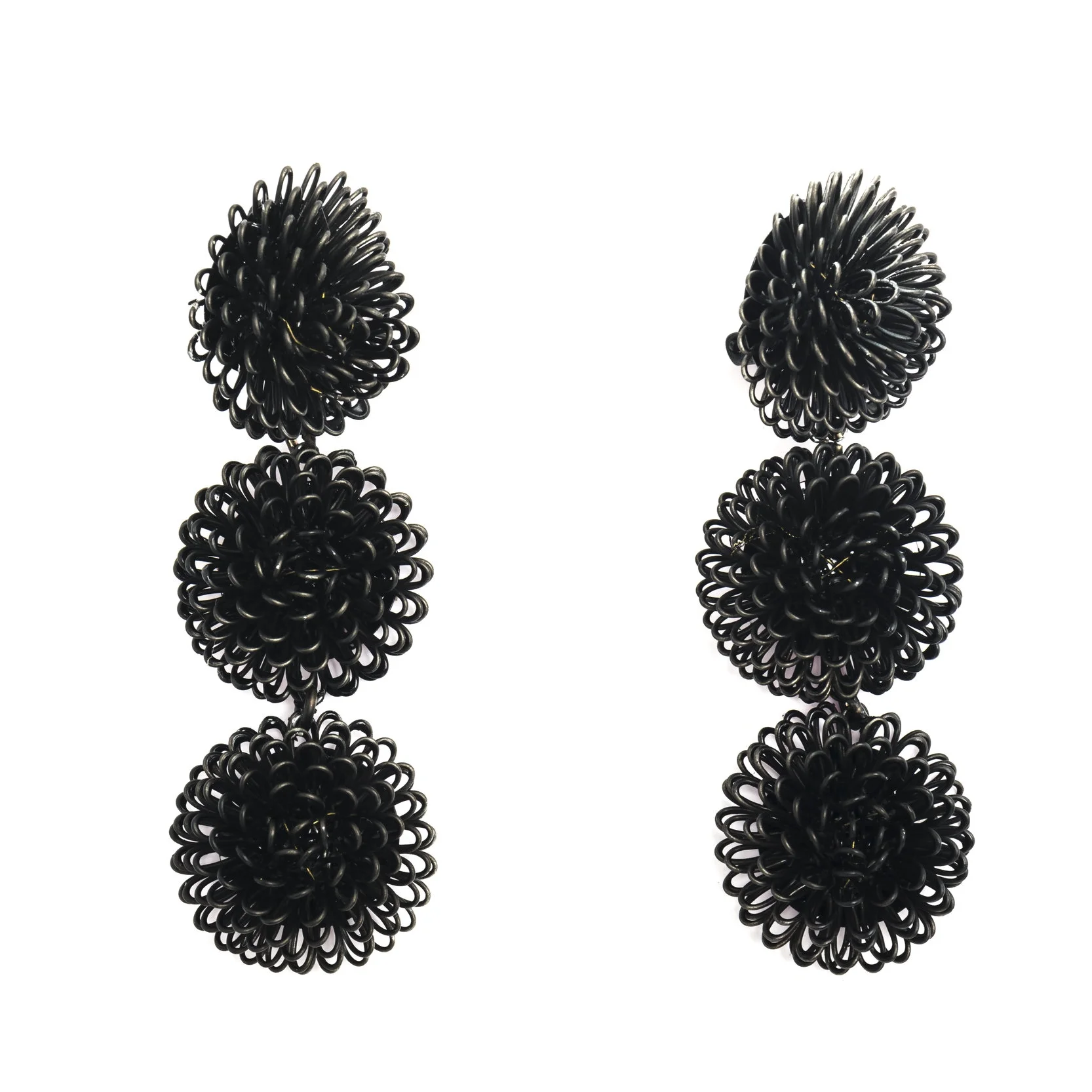 25 Black Pom Pon Earrings F2017.jpg