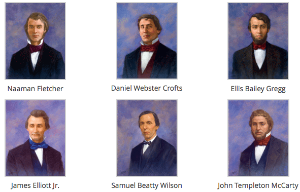 The "Immortal Six" - Phi Gamma Delta's original founders.