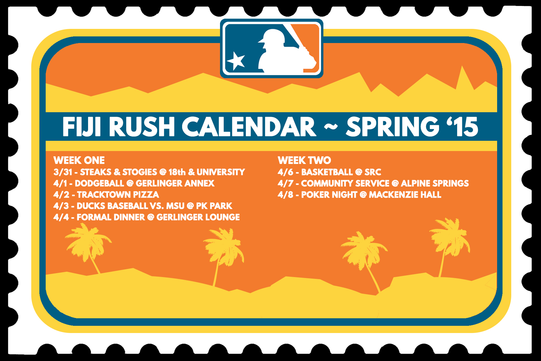 Spring 2015 Rush Calendar