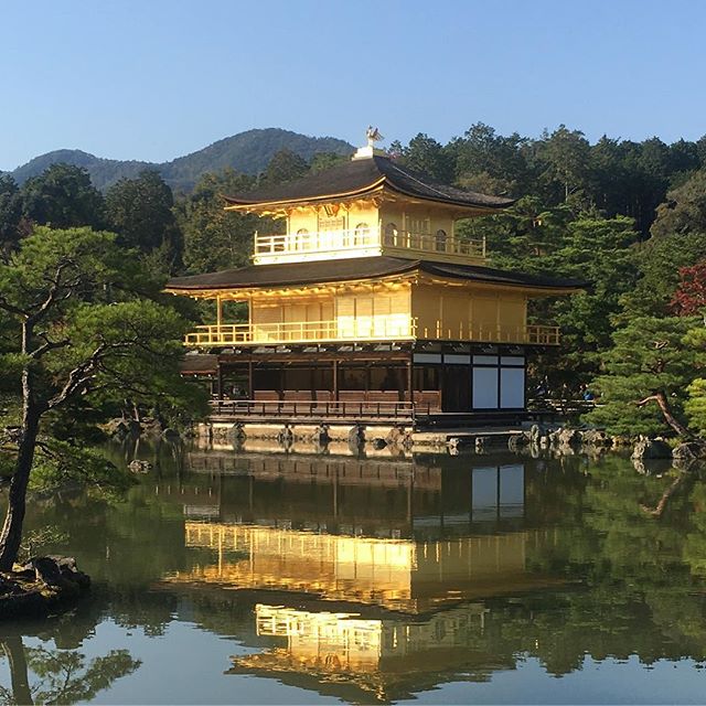 Reflected gold. 
#kyoto #japan #serene #autumn #inspiration #travel #explore #adventure #zen #temple #architecture #reflection #handmade #accessories