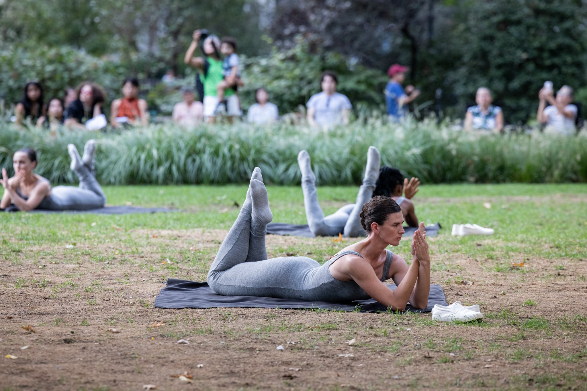  Cara McManus, Bria Bacon &amp; Caitlin Scranton in Beau Bree Rhee, Shadow of the Sea, 2022. Performance view, Madison Square Park, September 21, 2022. Presented by The Kitchen in partnership with Madison Square Park Conservancy. Artwork pictured: Cr