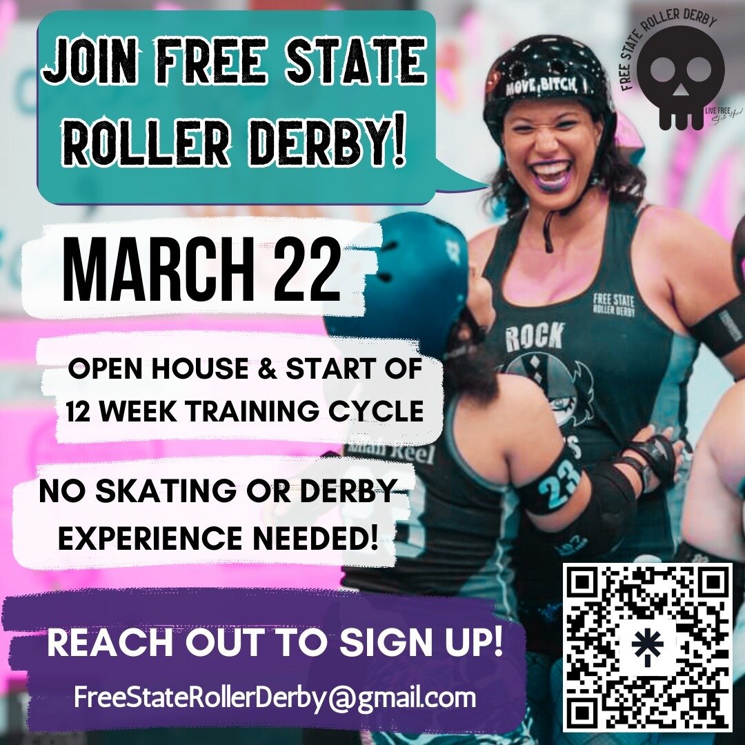 Join us on Friday, March 22 to take the first step on your roller derby journey!!
No experience required 🛼🛼
Please email to register 📨