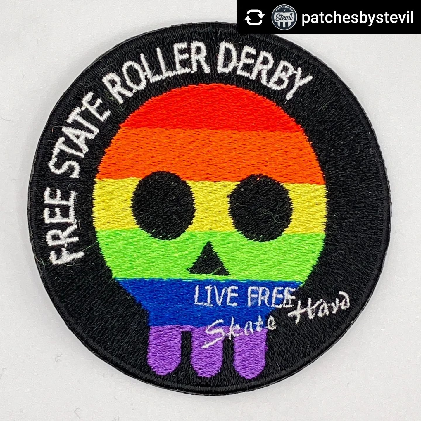 Posted @withregram &bull; @patchesbystevil 

We love our new patches!!!
Get yours at our next event 💀🏳️&zwj;🌈