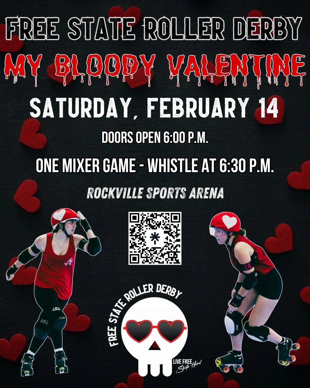 Searching for a unique Valentine's Day date idea? Or would you rather hang with your galentines and palentines? Come one, come all to FSRD's annual My Bloody Valentine Mixer!

This year, there's just one shot to win our hearts! The ❤️ Heart Breakers 