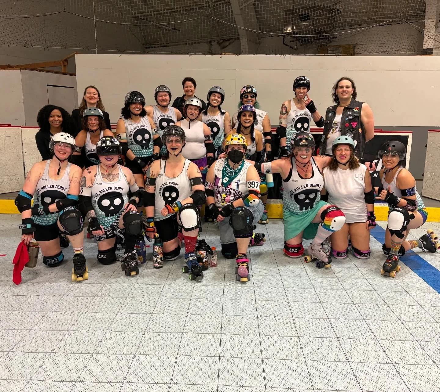 Our Mayhem had SO MUCH fun yesterday - this was only their second away bout! Thank you to @phillyrollerderby for hosting a great event and playing a fun and close game 💜💀🩵

See Mayhem (and Villains!) take on @patuxentrollerderby at our Skate the P
