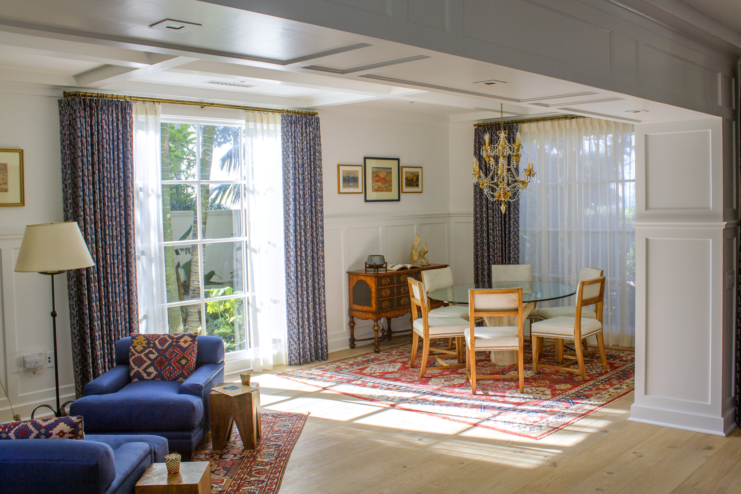 Dining area with natural lighting, located in a private nook without feeling detached from the open floor plan.