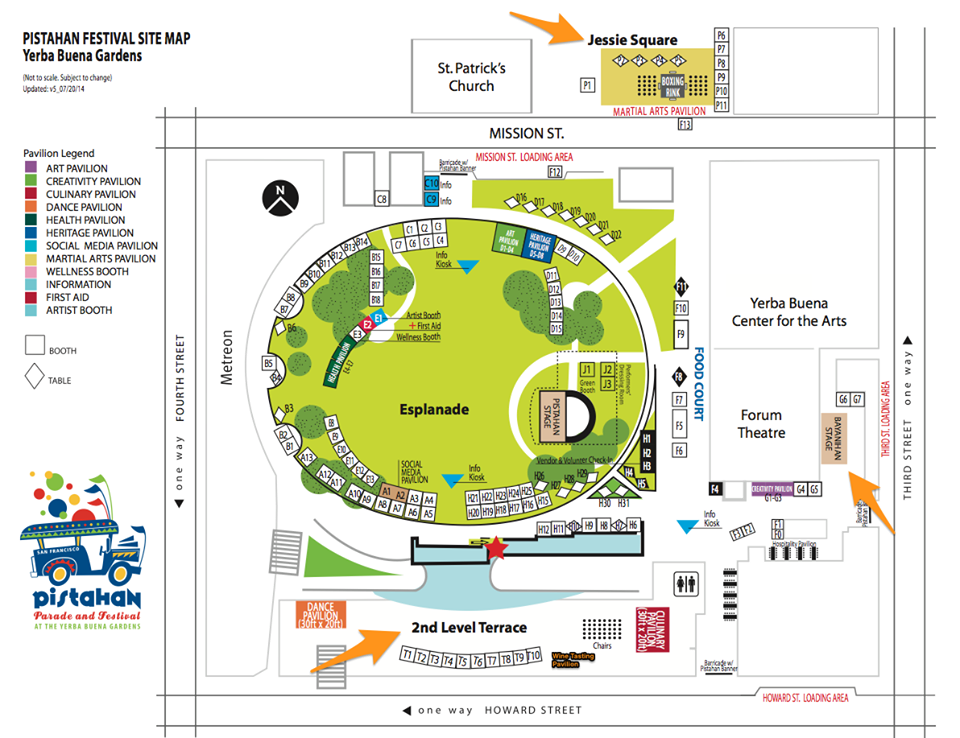 Pistahan festival map at Yerba Buena Gardens