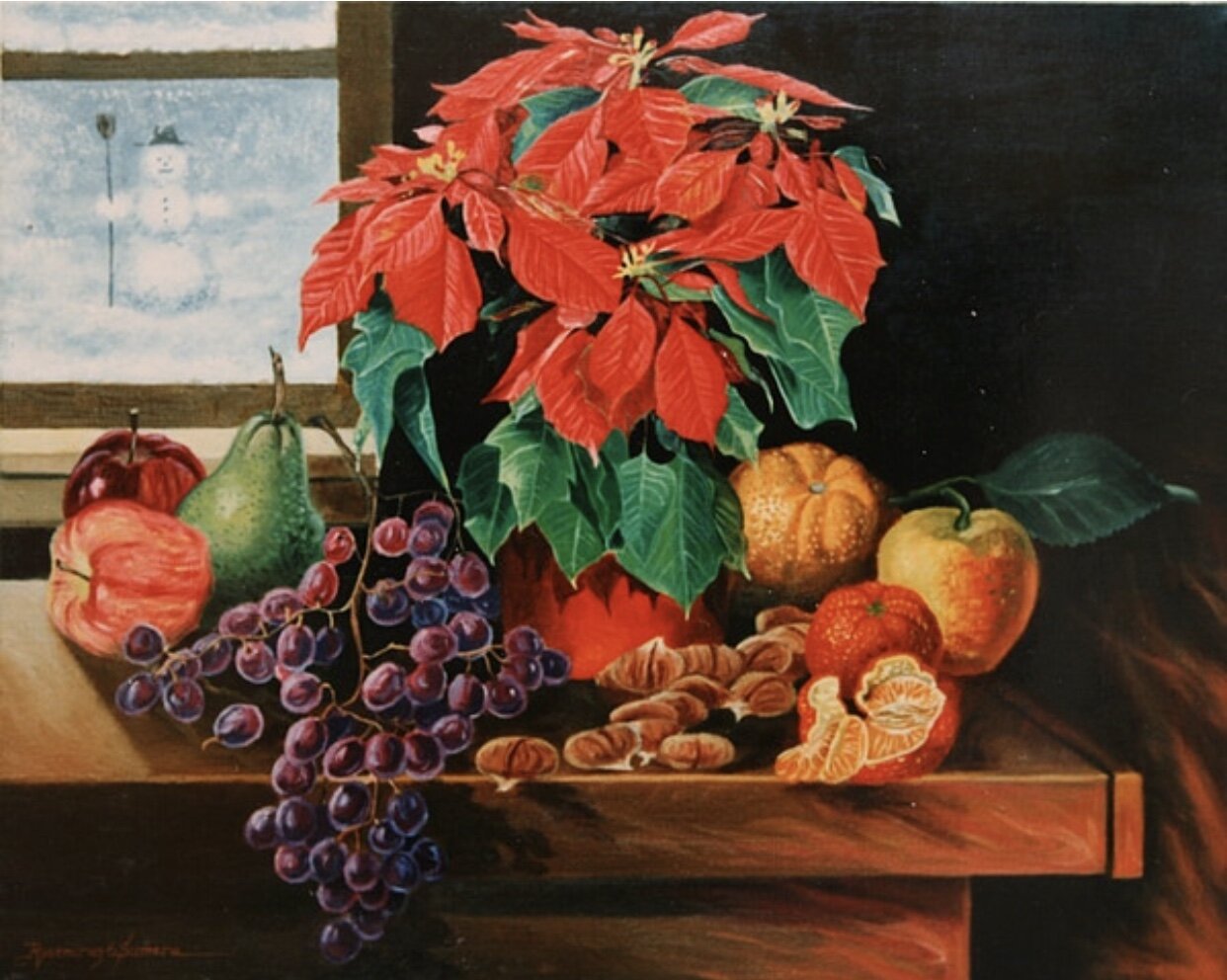 Poinsettia with Fruits