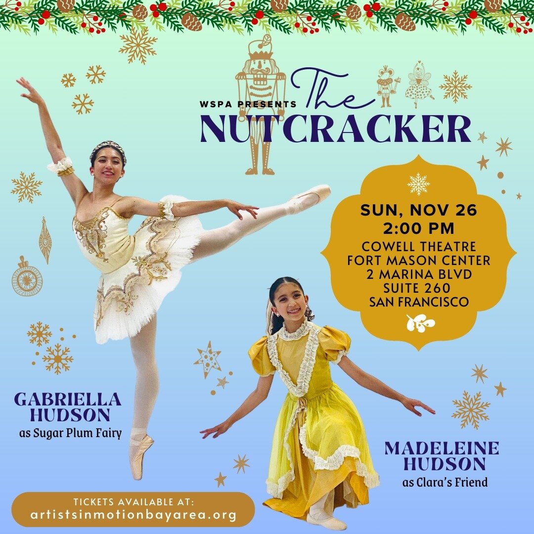 Proud uncle moment!!
Check out this year's enchanting production of THE NUTCRACKER by the Westlake School for the Arts, featuring my super talented nieces GABBIE HUDSON as the Sugar Plum Fairy, and MADDIE HUDSON as Clara's Friend. 

Sunday, November 