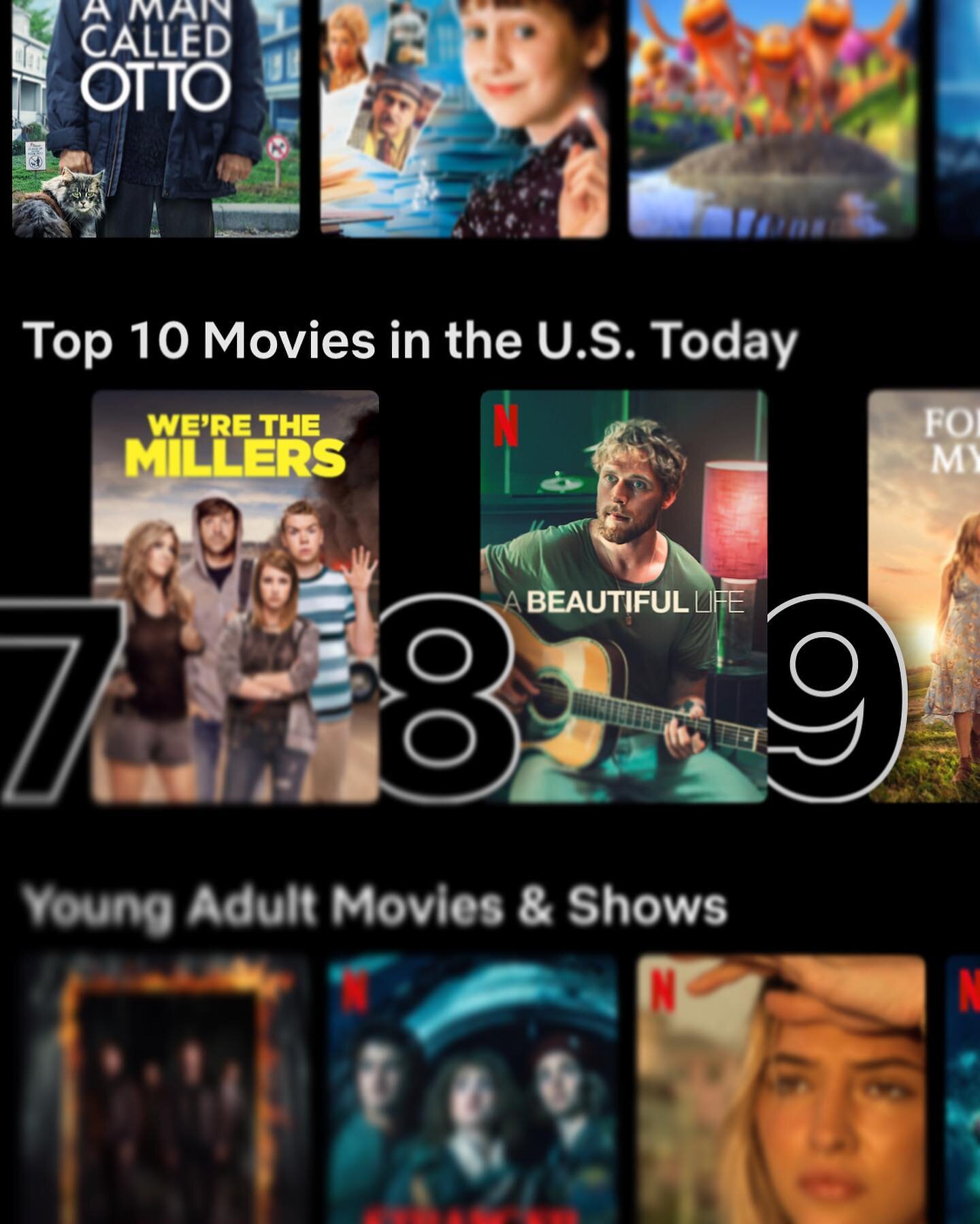 What an exciting launch for #ABeautifulLife! It was the Global #1 movie on @netflix this week and reached #8 in the #USTop10.

Really cool to see the hard work and perseverance of my good pal @mehdiavaz paying off, and the world catching on to the am