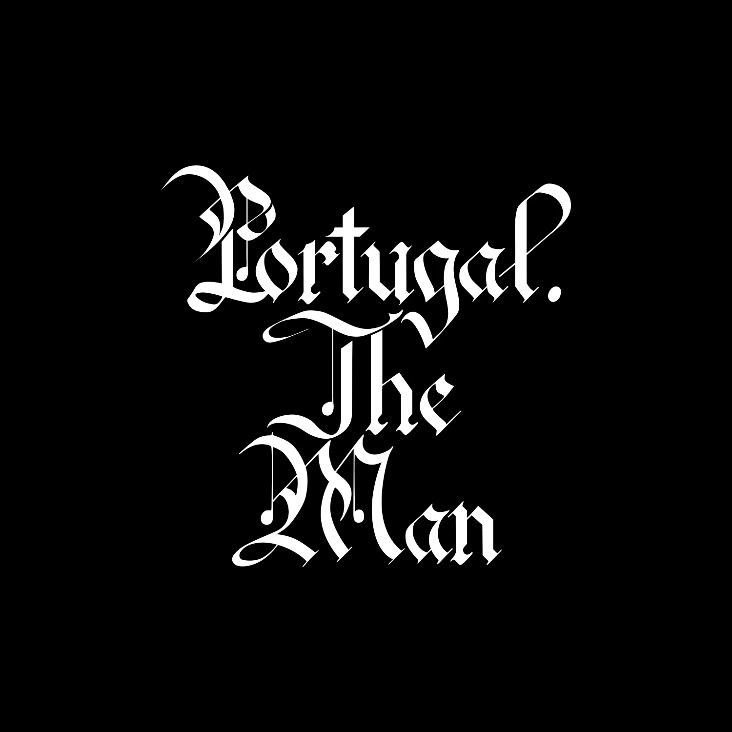 Portugal. the man custom black letter logo