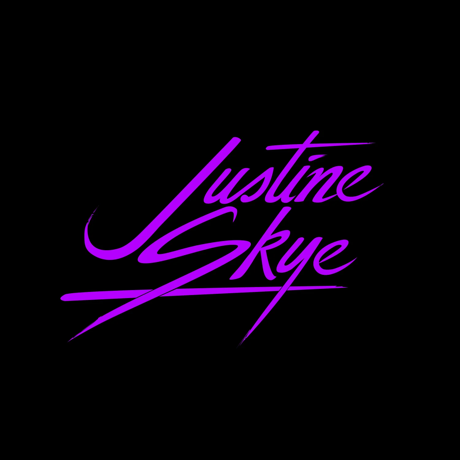 Justine skye custom lettering logo