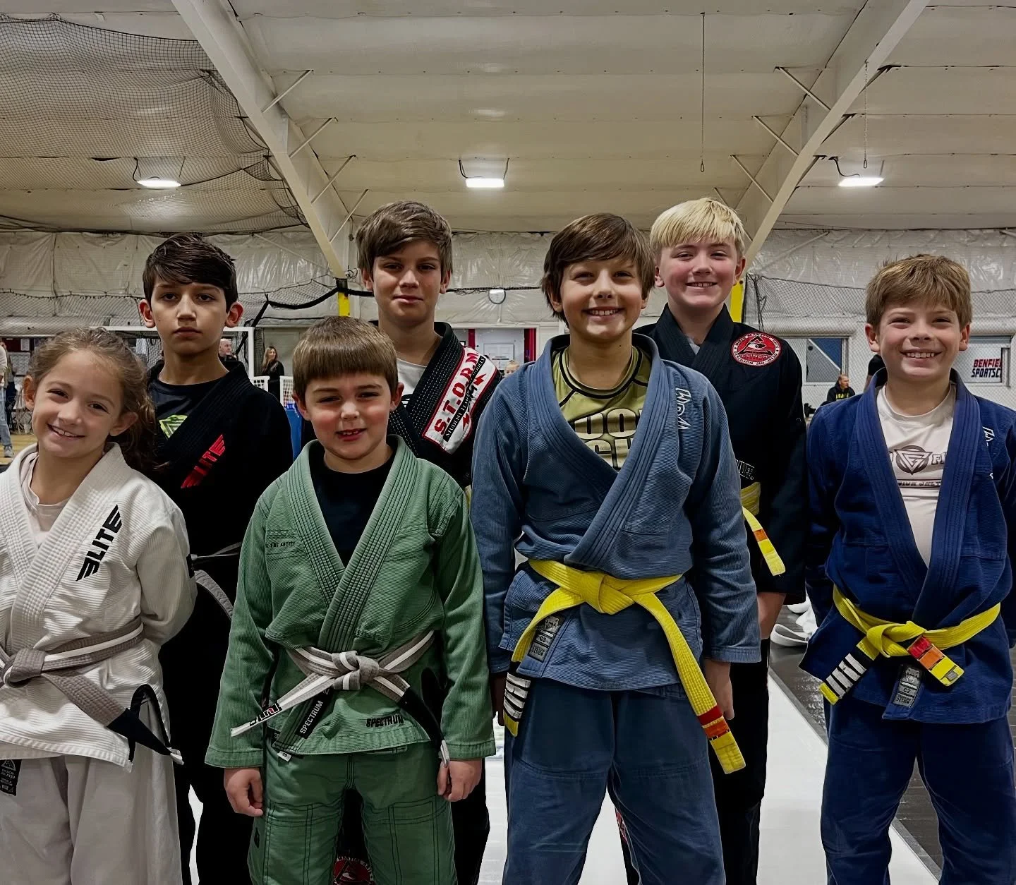 Some kiddos ready to get after it @goodfighttournament #bjj #subonly #jiujitsu #clinchacademy