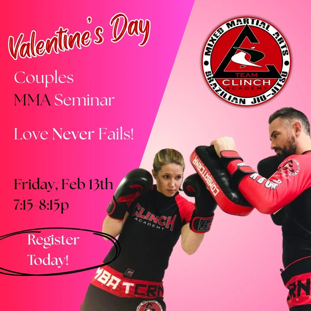 Do something different this Valentine&rsquo;s day&hellip;Our couples MMA Seminar is a beginner friendly, one hour experience designed to help you move,laugh, and connect together! 

No experience required.
No gear required.
Just a playful shared expe