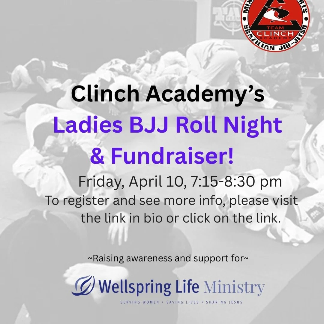 Use the Events link in bio to sign up or click the link 
https://sparkpages.io/cart/2/?i=_m5Cb&amp;c=&amp;ocu=

Warrior Women BJJ Roll Session Fundraiser

This is a social open mat session for women only. This is not a class but an active roll sessio