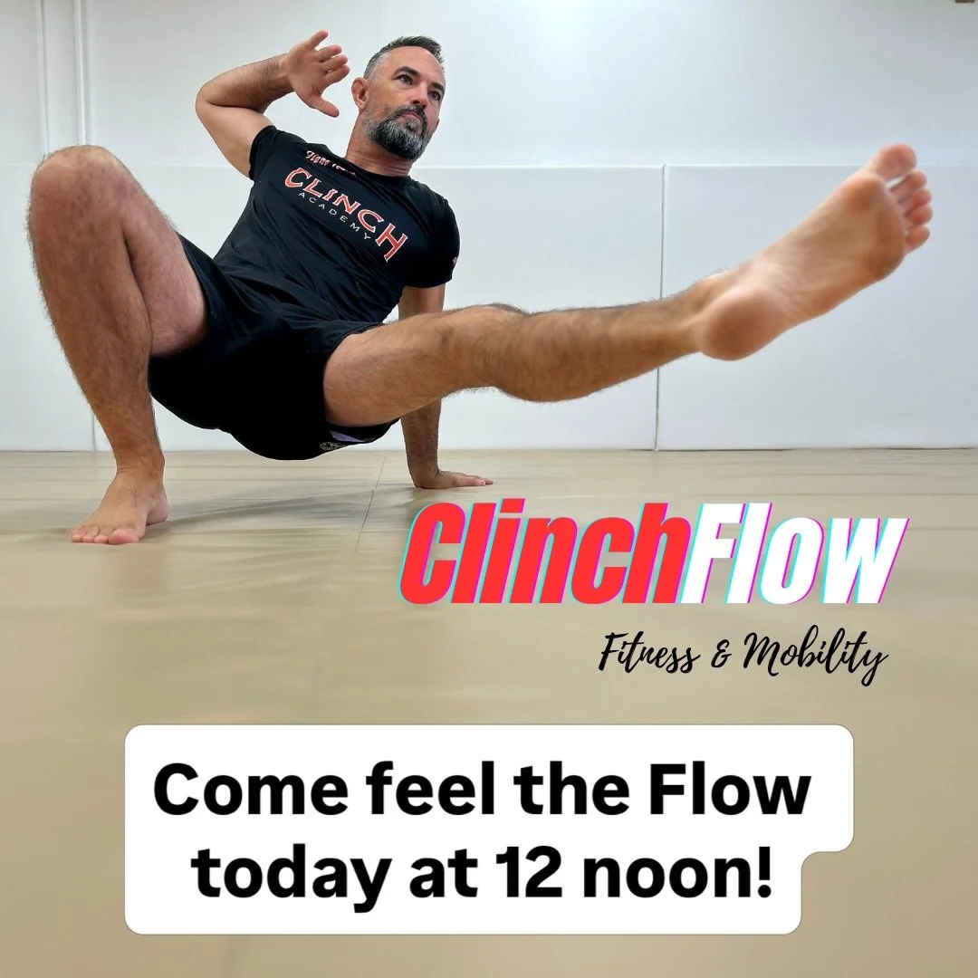 Jump in on a ClinchFlow Fitnesd &amp; Mobility class today at 12 noon and feel the flow!

#fitnessflow #flow #mobility #fitness