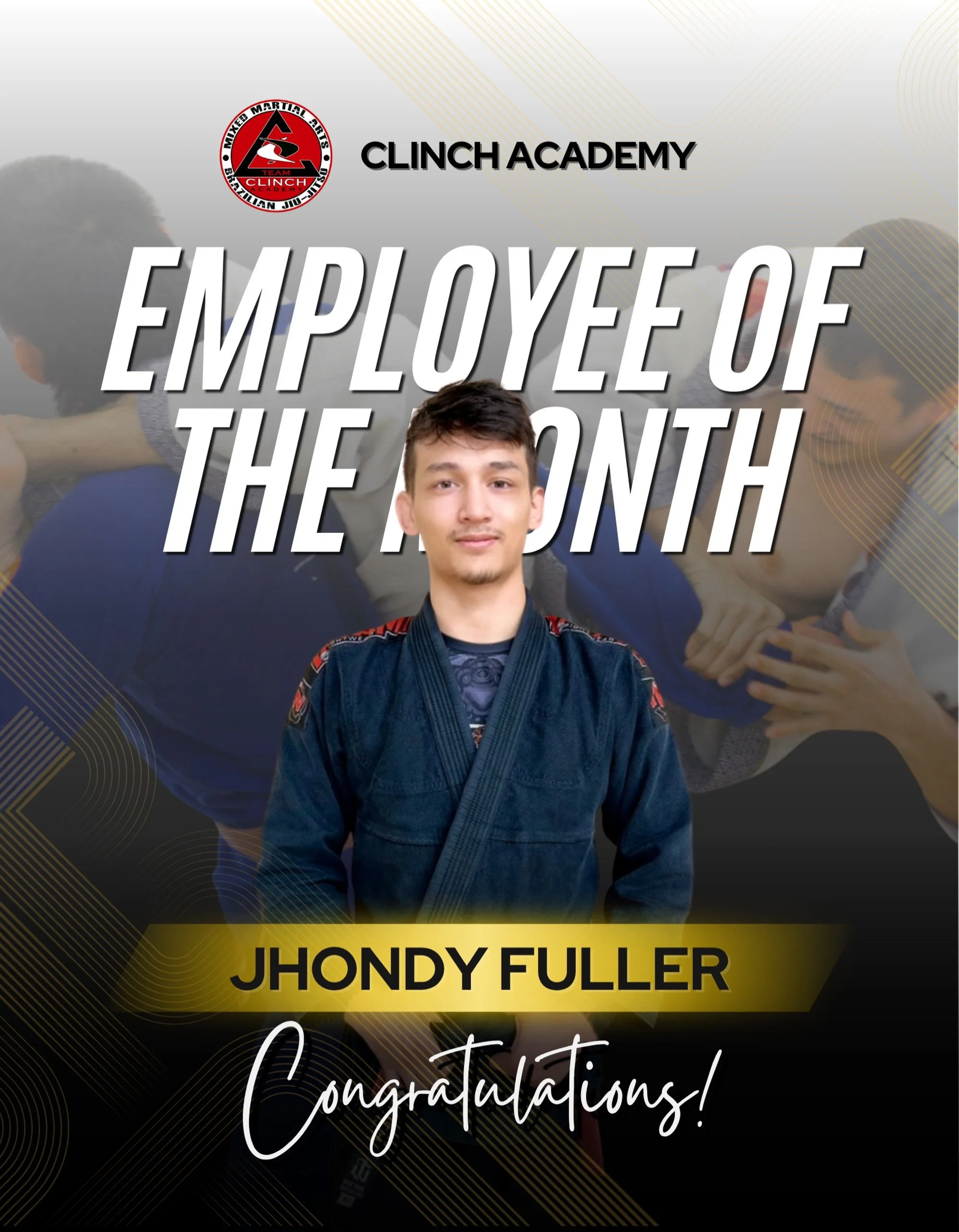 Our employees play a task based game that earns them points for performaning tasks. The employee with the most points at the end of the month wins employee of the month. Congrats to Jhondy for a job well done!

#bjj #mma #employeeofthemonth 

@7_full