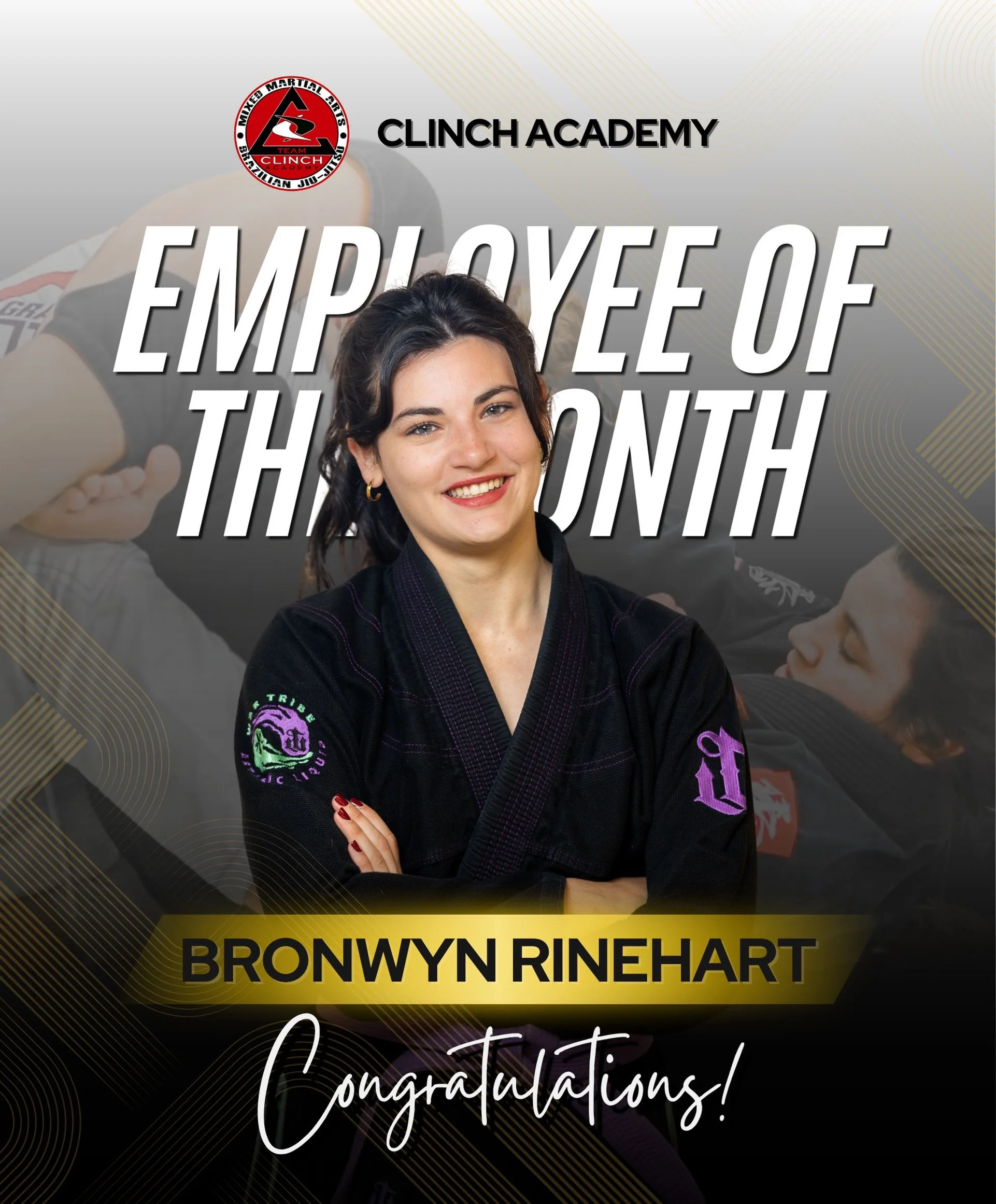 Our employees play a task based game that earns them points for performaning tasks. The employee with the most points at the end of the month wins employee of the month. Congrats to Coach BJ for a job well done!

#employeeofthemonth #teamclinch #bjj 