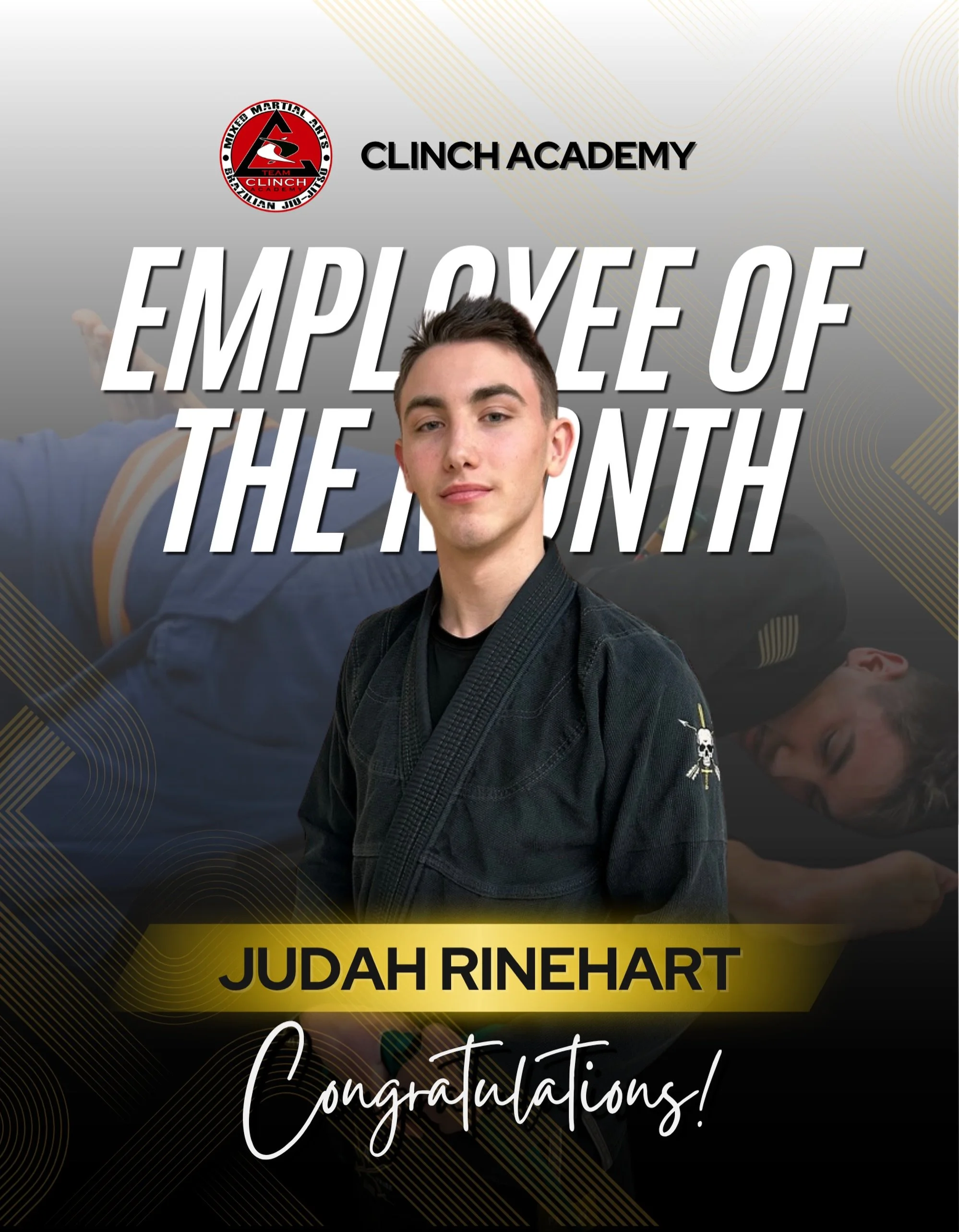 Our employees play a task based game that earns them points for performaning tasks. The employee with the most points at the end of the month wins employee of the month. Congrats to Judah for a job well done!

#employeeoftyemonth #bjj #mma