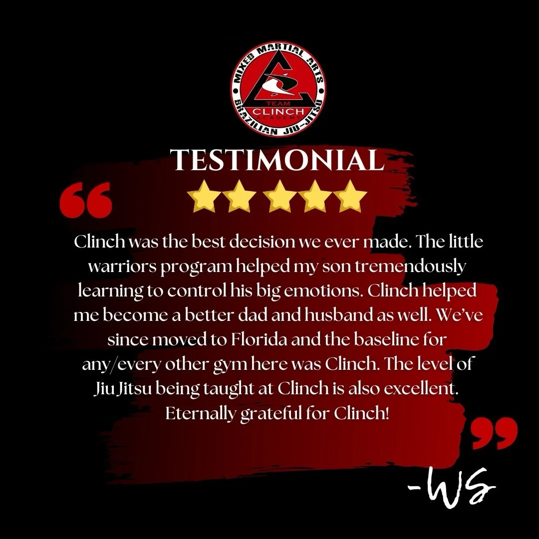 Thank you for your amazing review!! We love our Clinch Fam ❤️ Testimonial Thursday every Thursday 🙌 #jiujitsu #testimonial #family #mma
