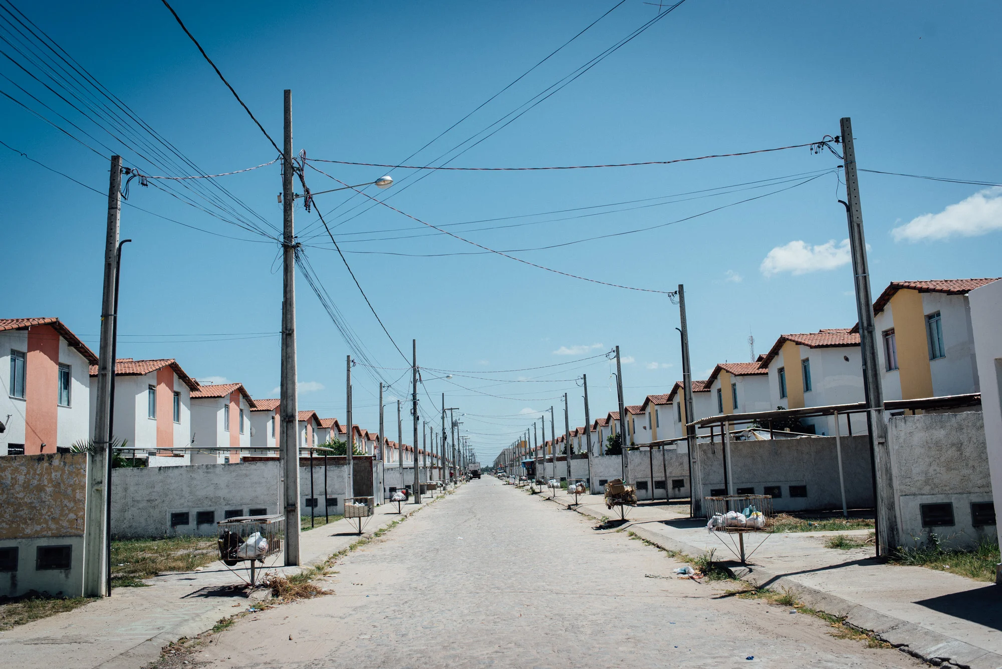 The dizzying view down a street at the Irma Dulce housing complex in Joao Pessoa.