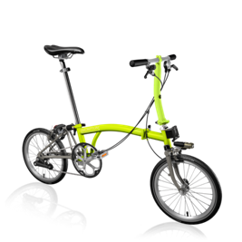 S2E Lime green Ti dkk 15.849 Superletvægtsstel med teleskopisk sadelstang i en farve som man læger mærk til inkl. holder til fortasken. Der følger batterilygtesæt med uden beregning.