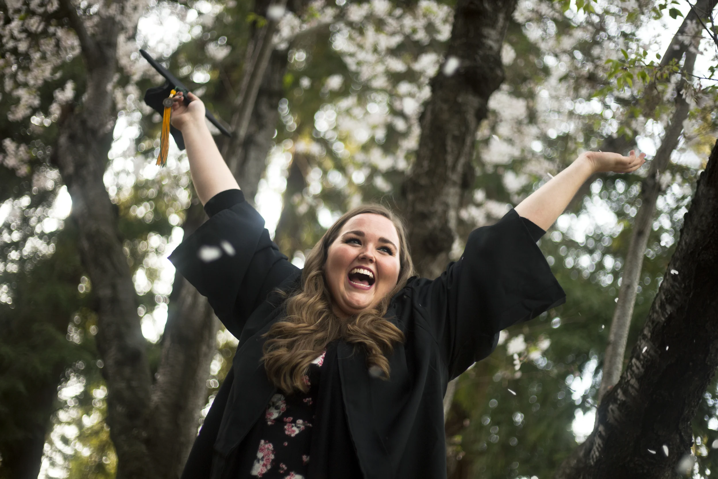 Graduation portrait outdoors near Lake Tahoe, Reno NV, and Carson City.