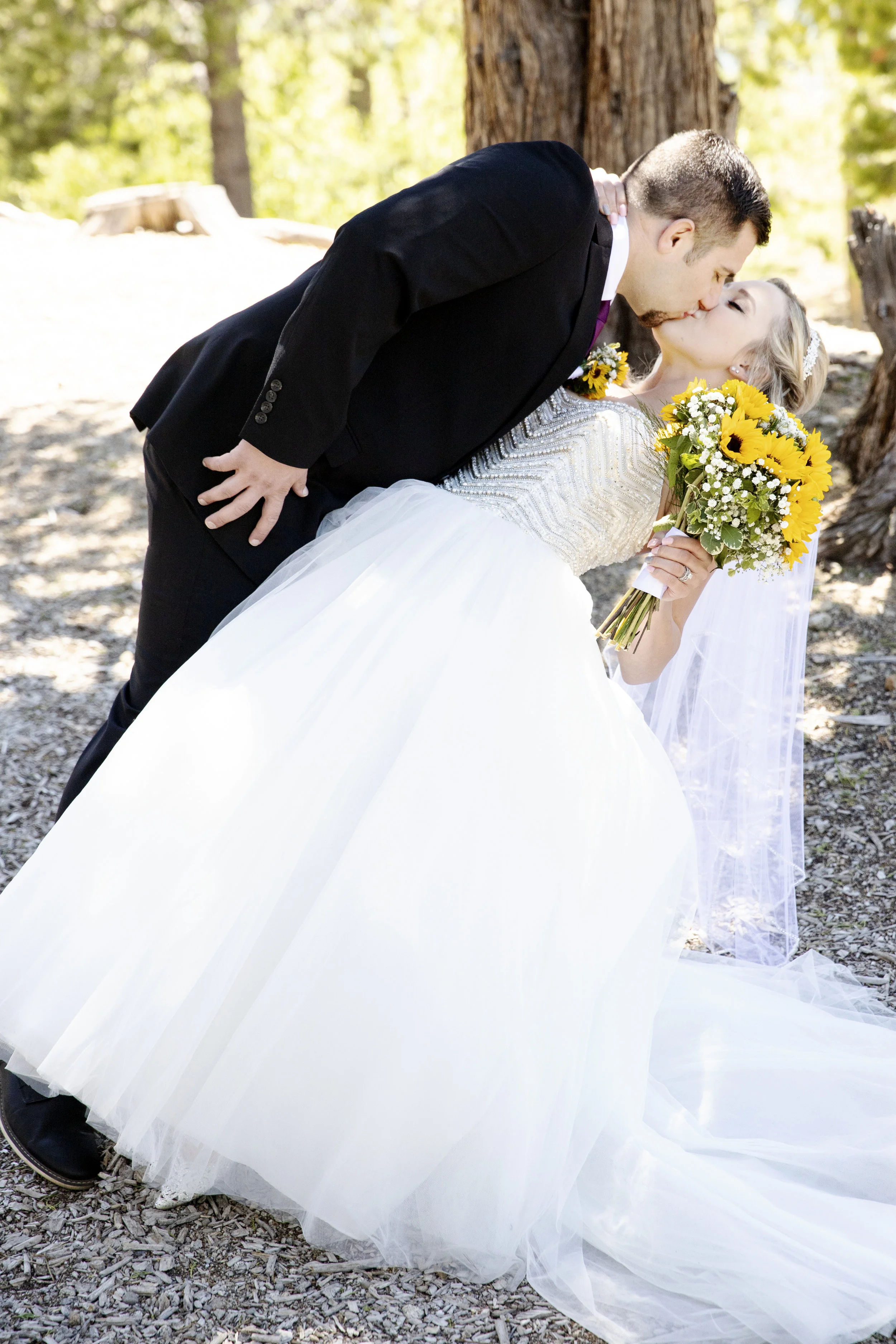 Candid Lake Tahoe wedding portraits near Reno NV outdoors.