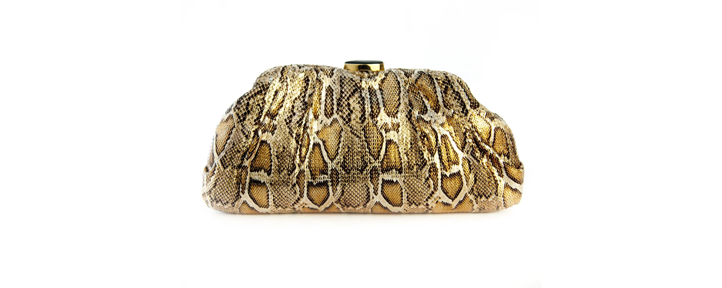 Python Sequin Clutch w: Cabochon Clasp.jpg