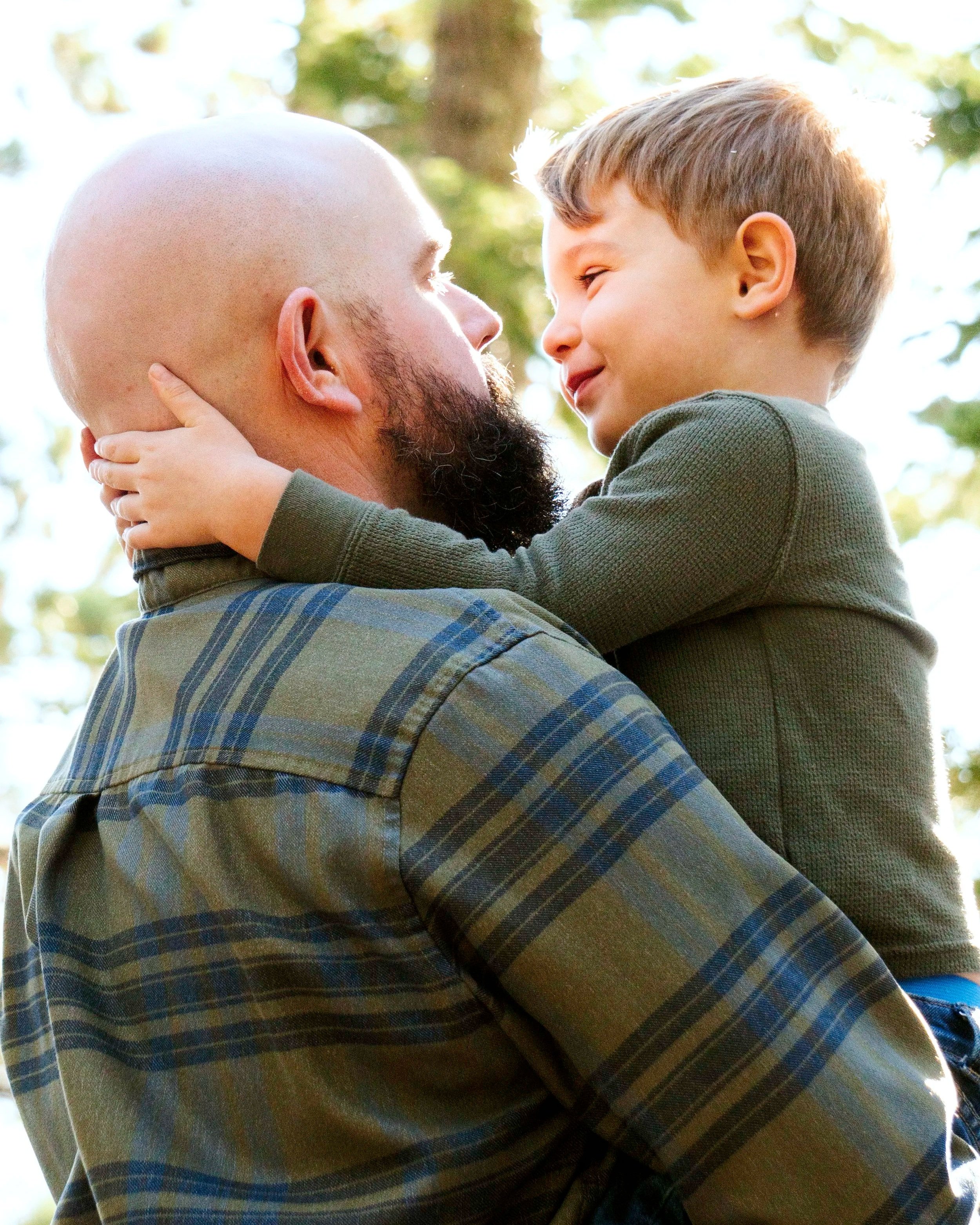 Father and children photographed near Lake Tahoe in Reno NV area.
