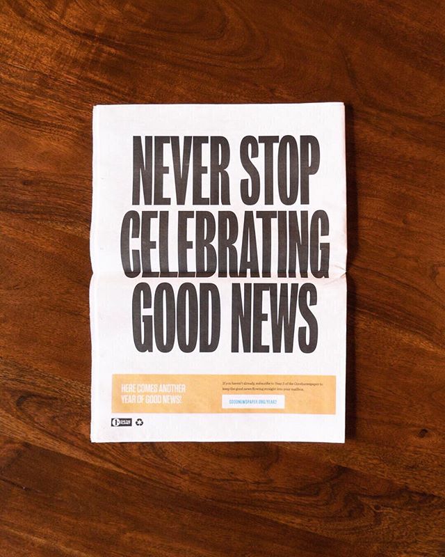 Only about 24 hours left in our huge #Goodnewspaper sale! We're celebrating reaching 10,000 followers with good news on our @goodgoodgoodco Instagram.
⠀⠀⠀⠀⠀⠀⠀⠀⠀
We're offering subscriptions for the next year of the Goodnewspaper for only $35!
Plus, w