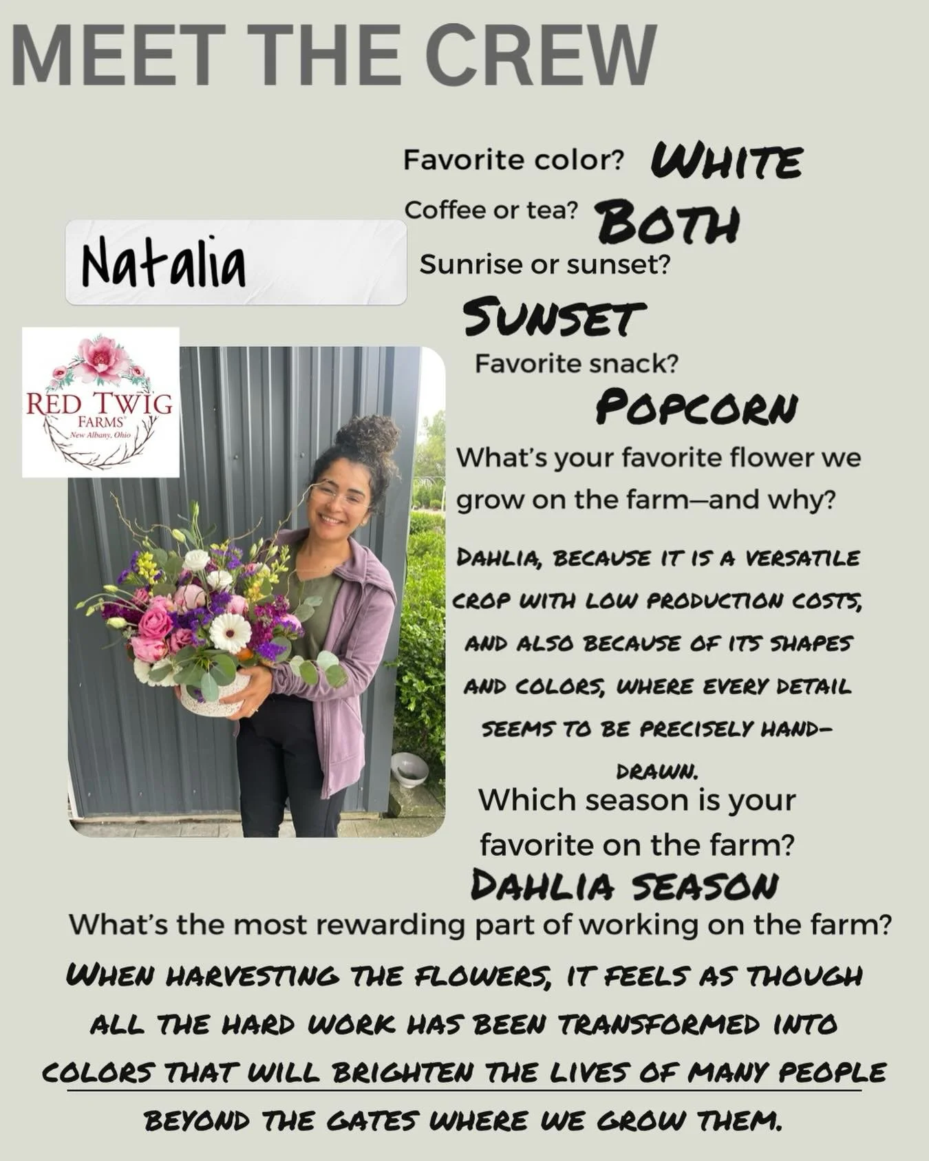 EMPLOYEE SPOTLIGHT ⭐️
💖Where the blooms begin!