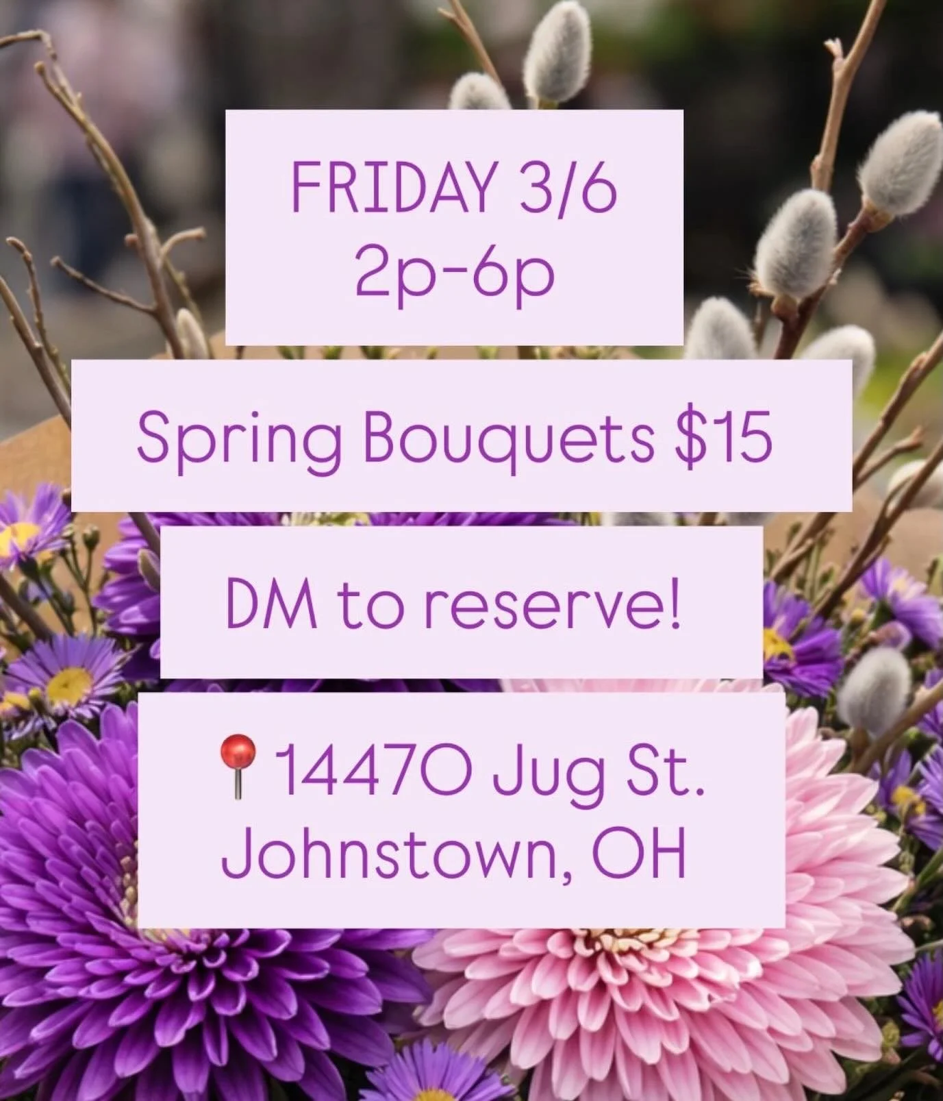 🌸 Market Bouquets &ndash; $15 🌸
Fresh. Textural. Spring-ready.
Only $15 each &mdash; grab one before they&rsquo;re gone!
DM to reserve! 
#marketbouquets #spring