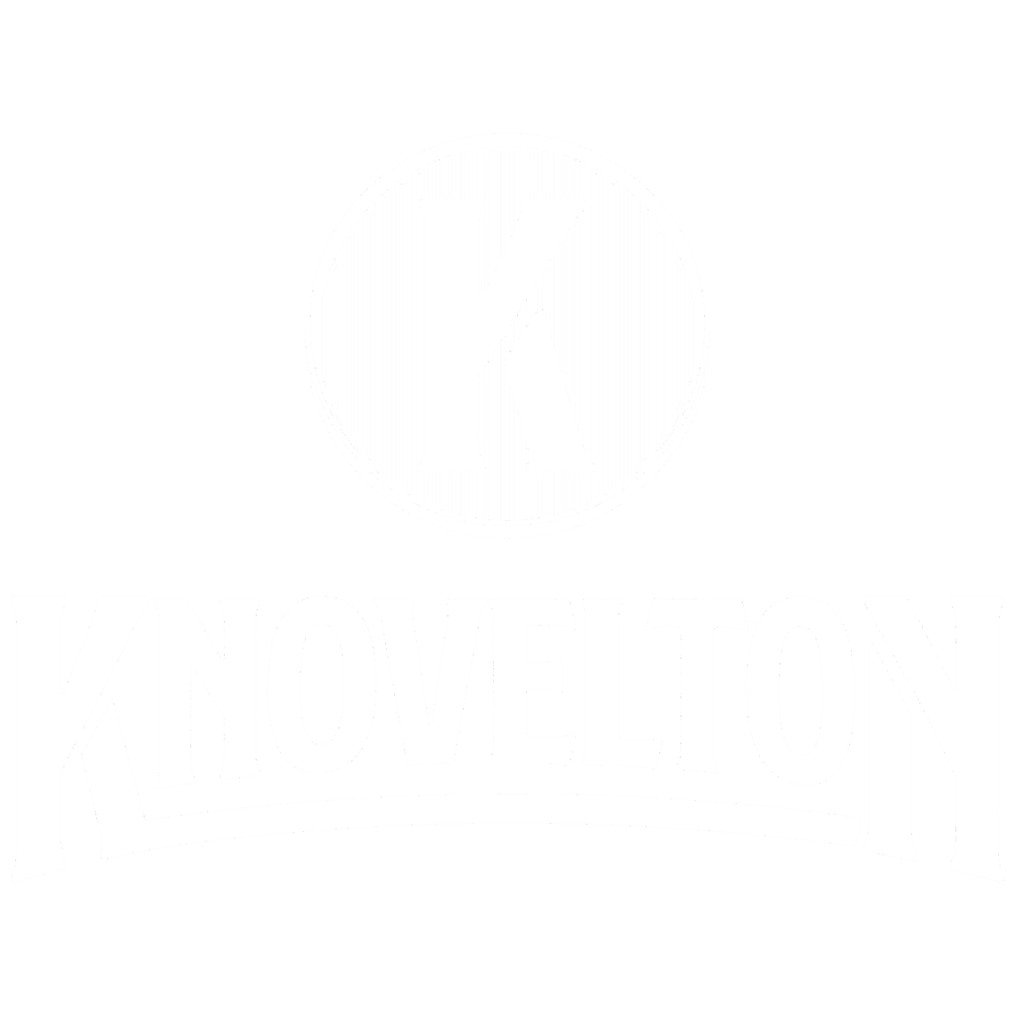 The Knovelton Logo - a stylized letter "K" in a circular logo, with the business name 'Knovelton' beneath it.