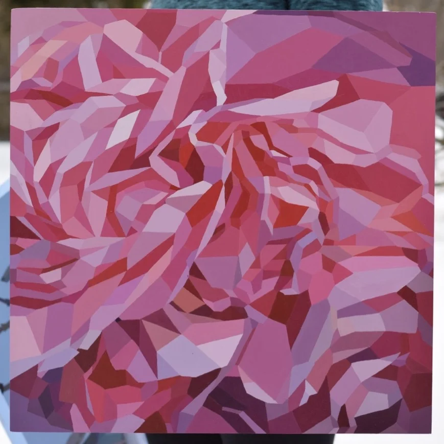 Camellia - 18"x18" acrylic - SOLD