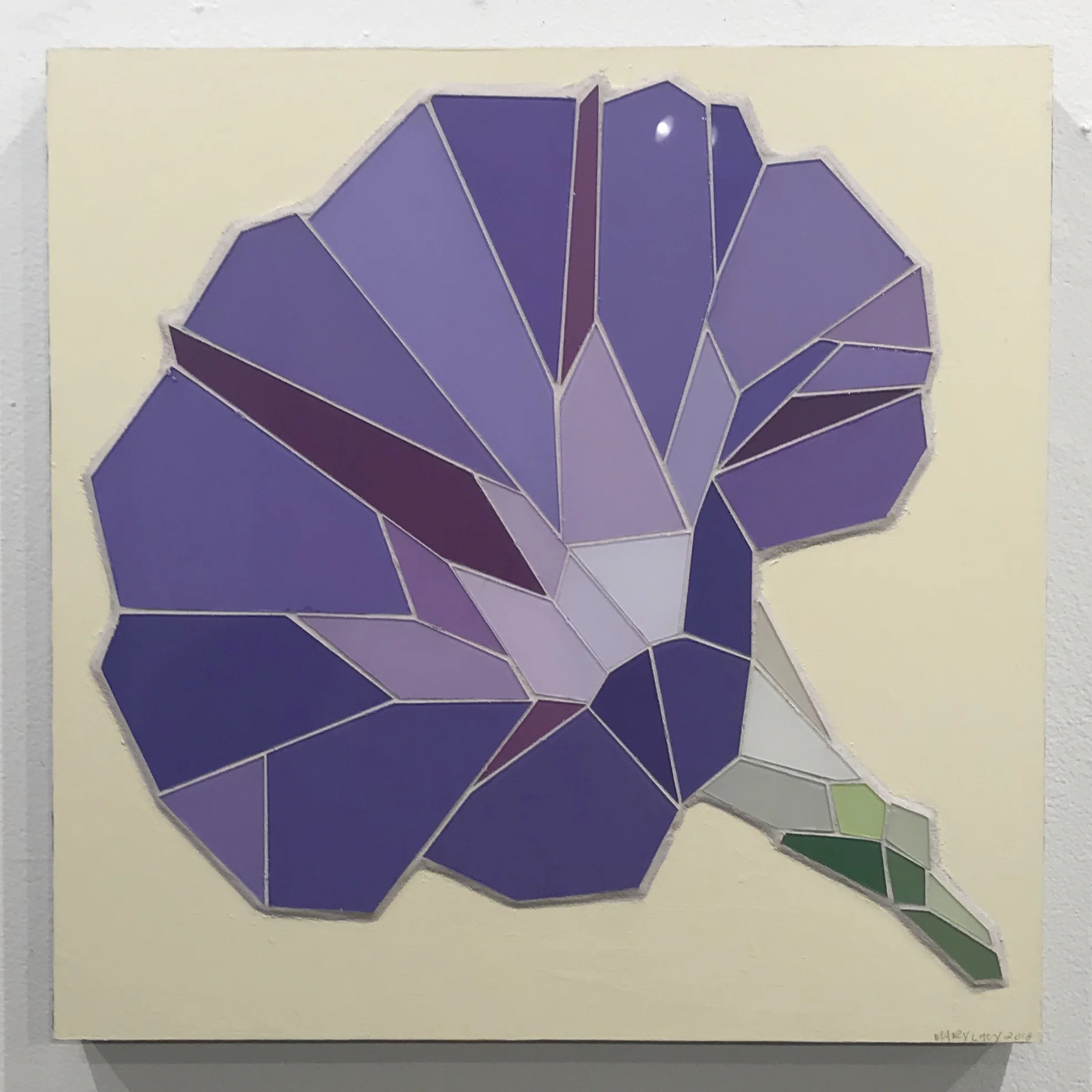Morning Glory - 16"x16" glass mosaic - SOLD