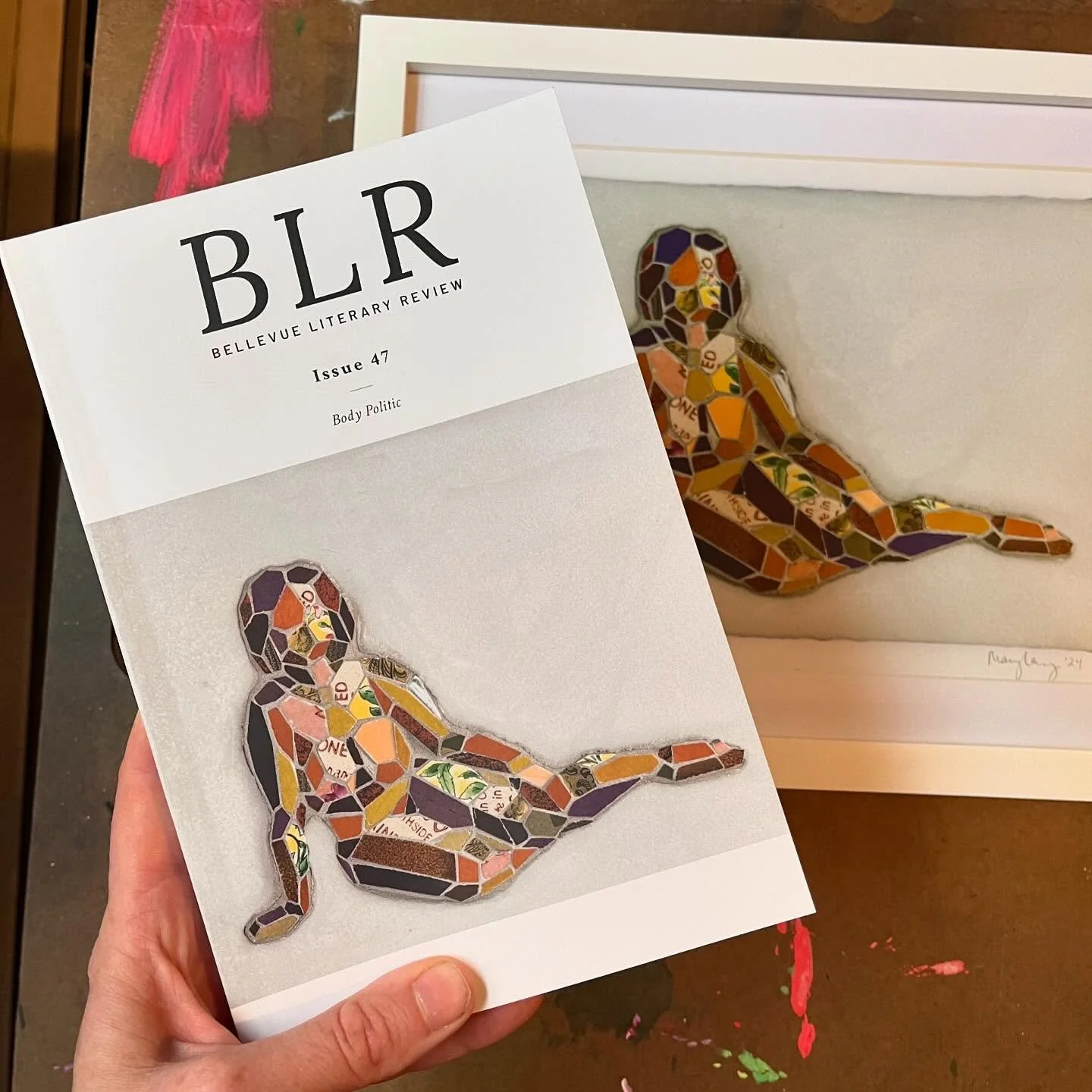 Hello my friends,

I have a couple studio updates! 🤎

First, my work was selected for the cover of the @blreview fall issue titled Body Politic. The first literary journal to arise from a hospital setting, this has meant a lot to me, professionally,
