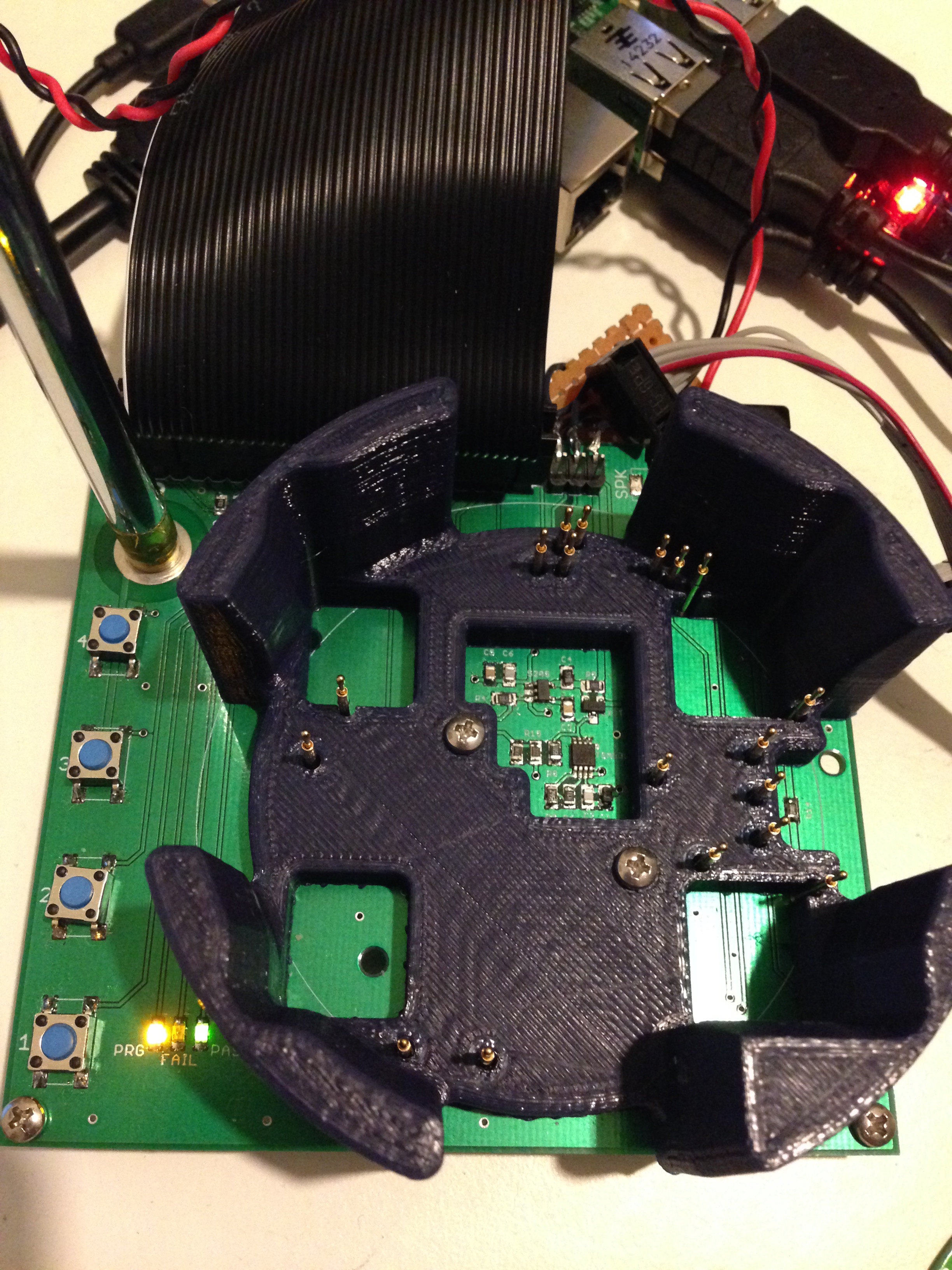 This board will end up being revised due to some clearance issues with the various ribbon cables, and header spacings. 