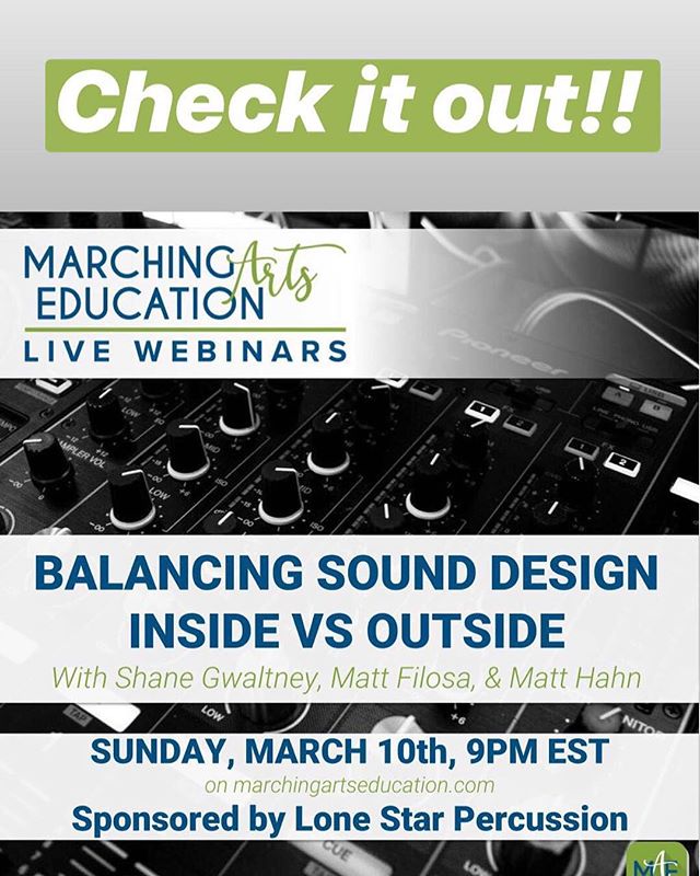 Check it out tonight!!! #RMDsquad #SyncedUp #MarchingArtsEducation