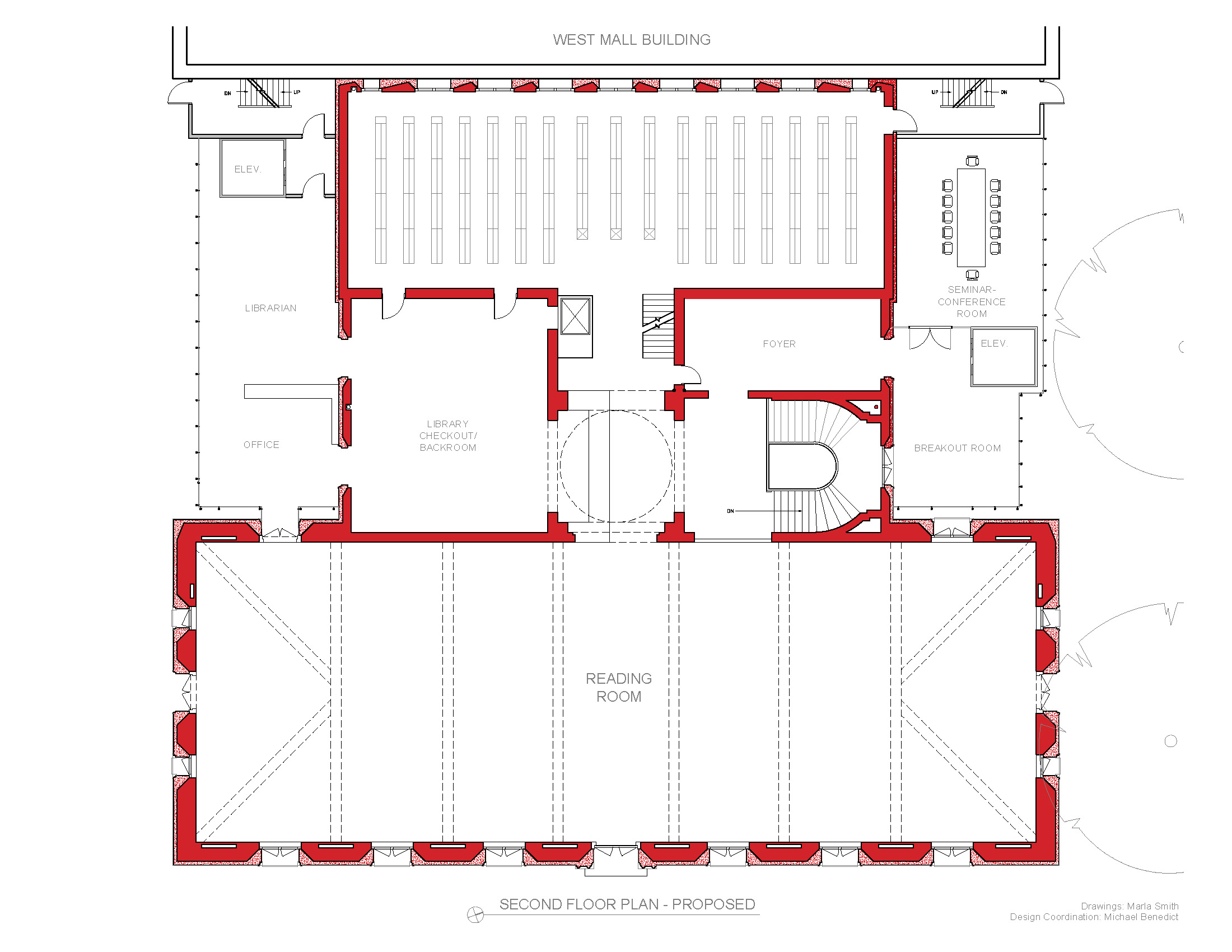 Plan - Proposed Drawing Marla Smith Design Coordination-Michael Benedict