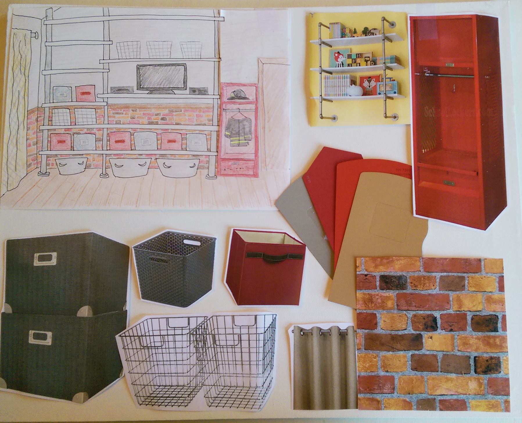 Mood Board of Shelving Plans