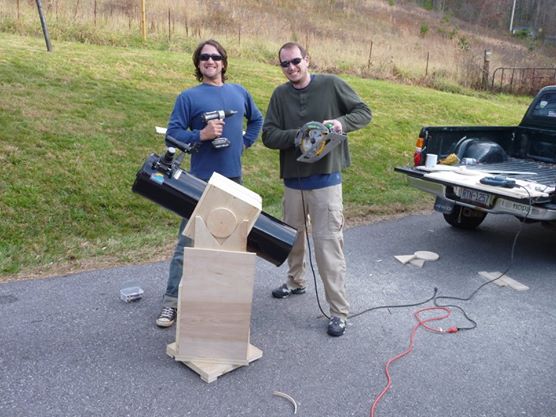 Travis and Gary build a telescope