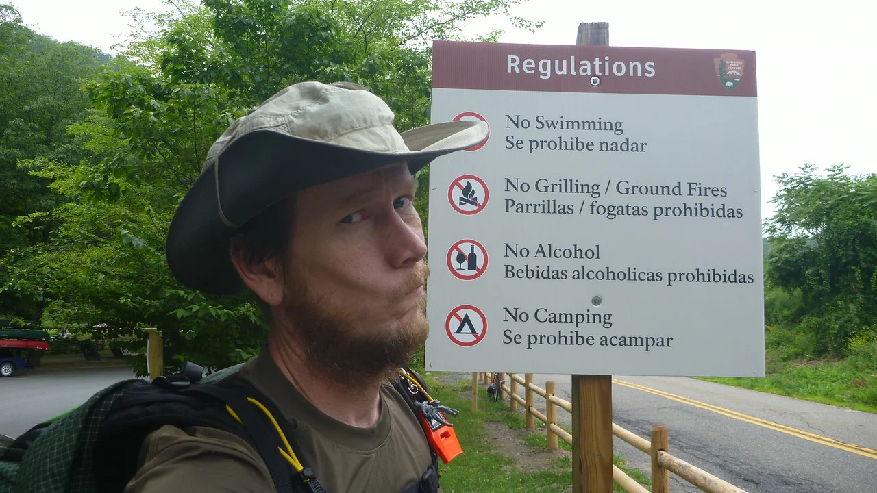 So basically, in New Jersey I'm allowed to just stand on the trail quietly. Got it.